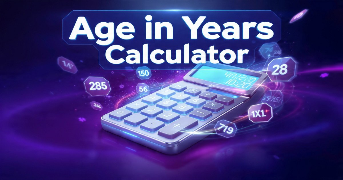 Age in Years Calculator – Find Your Exact Age Instantly