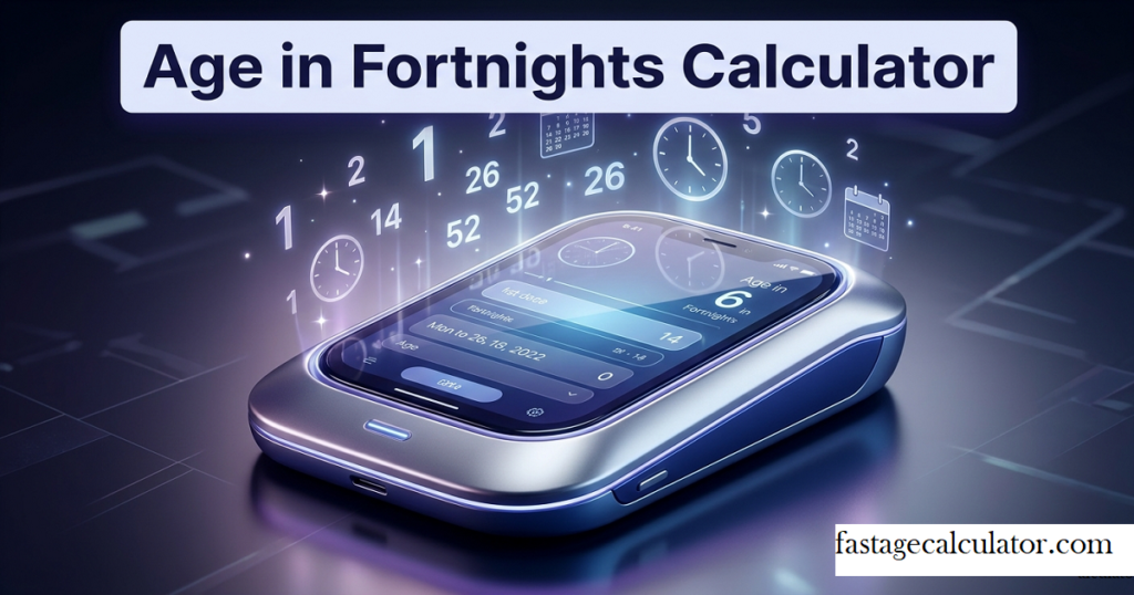Age in Fortnights Calculator to calculate age in 14-day periods